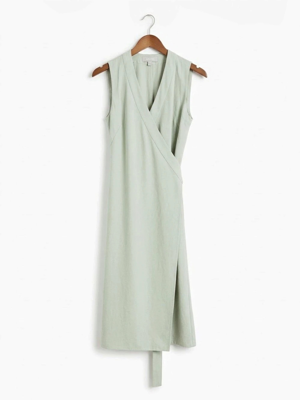 Everlane Wrap Dress Sage Green Midi